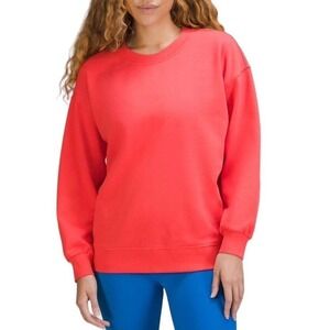 Lululemon Perfectly Oversized Crew Pullover Sweatshirt Size 8-10 Pale Raspberry
